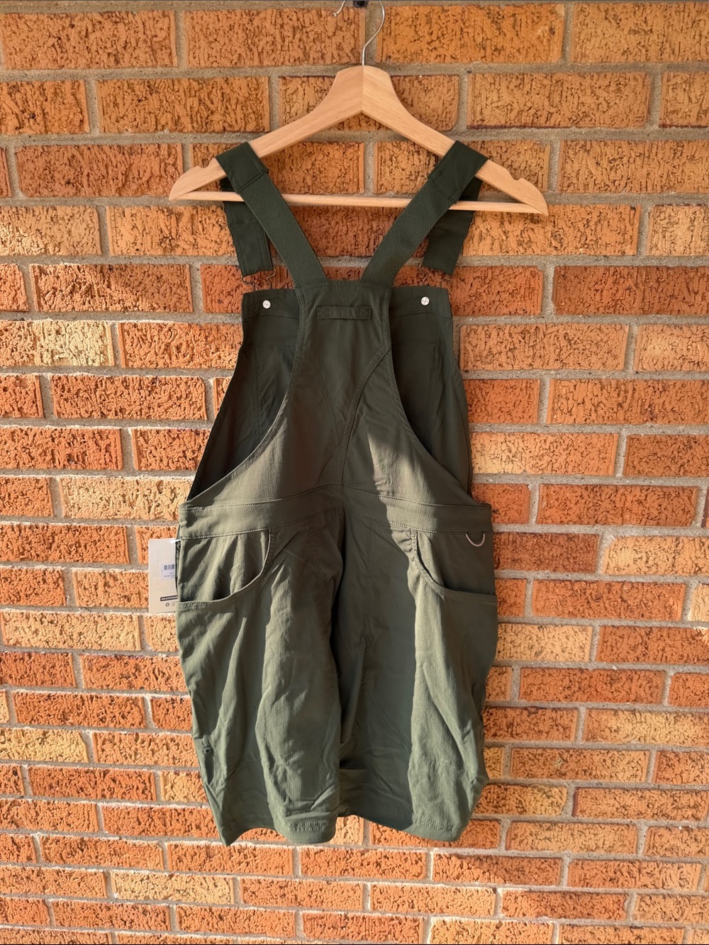 Duluth Trading Co Women Heirloom Gardening Bib Overall Shorts Green Large NWT - Picture 4 of 7